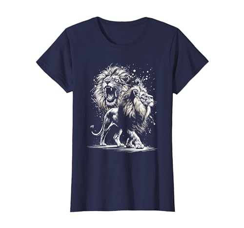 MyAnimal - Your Favourite Animal Wear Lion Majestic and Proud in Artistic Style T-Shirt - size chart