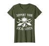 Support Your Local Coven Halloween tee Support Your Local Coven Halloween Coven Witch T-Shirt - size chart