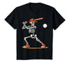 Funny Halloween Skeleton Sports Boys Costume Baseball Skeleton Spooky Boys Halloween Baseball Player T-Shirt - size chart