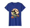 Frog Lover Halloween Party Wear Frog Witch Hat Pumpkin Halloween Costume Men Women Kids T-Shirt - size chart