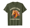 Mademark Horses Over Everything Women's Equestrian Design T-Shirt - Men - size chart