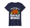 Homewise Shopper Buffalo Wings Buffalo Wings Funny Appetizer T-Shirt - size chart
