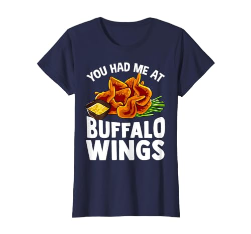 Homewise Shopper Buffalo Wings Buffalo Wings Funny Appetizer T-Shirt - size chart