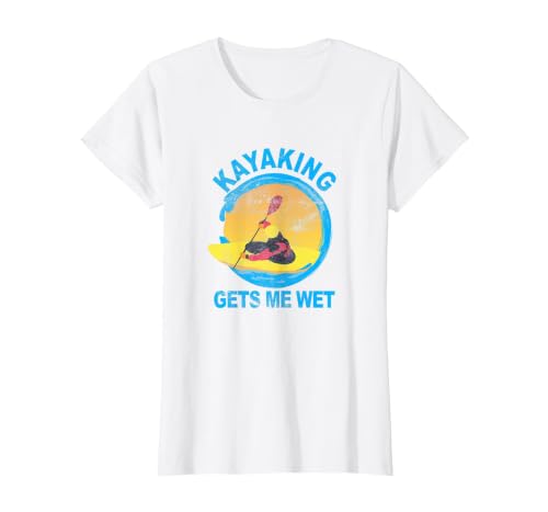 Groundhog Tees Kayaking Gets Me Wet Halloween Funny T-Shirt T-Shirt - size chart