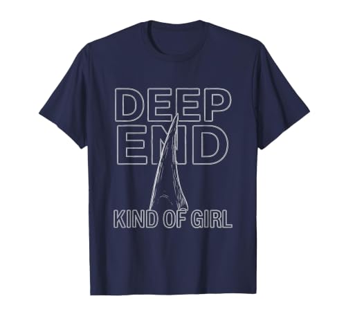 Mademark Deep End Kind of Girl Womens Shark Design T-Shirt - size chart