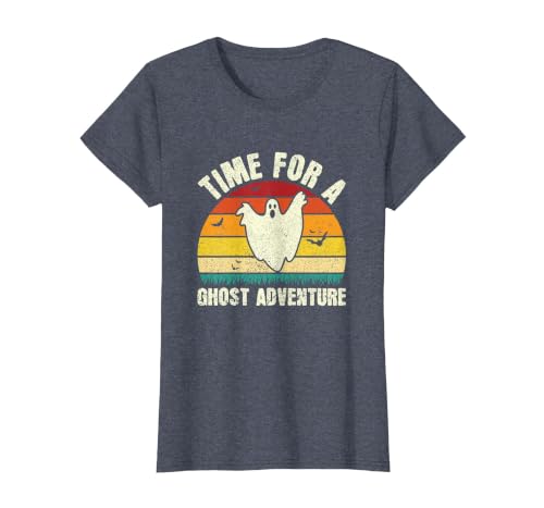 Funny Ghost Hunting Halloween Women Men Funny Ghost Hunting Scary Halloween Ghost Hunter T-Shirt - size chart