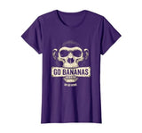 Mademark Go Bananas or Go Home Funny Monkey Design T-Shirt - Women - size chart