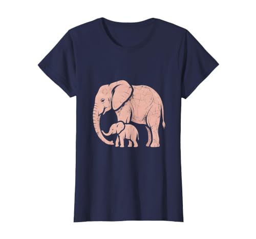 Mademark Mama Elephant Trunk Wrapped Around Baby T-Shirt - Women - size chart