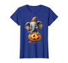 Cute Elephant Wearing A Pumpkin Halloween Cloths Cute Elephant Wearing A Pumpkin Halloween Funny Elephant T-Shirt - size
