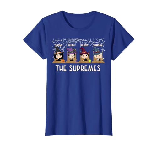 RBG Supremes Court cute gift THE SUPREMES Halloween Cute Woman Supreme Court Justices RBG T-Shirt - size chart