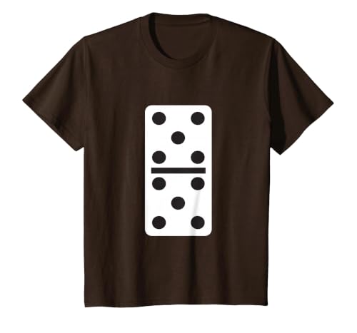 Fun and Easy Halloween Costume T-Shirts - Dominoes Double Five Dominoes Halloween Costume 5 Domino Game T-Shirt - size chart