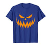 Vintage Jack o Lantern Halloween Tee Pumpkin Face Jack O Lantern Scary Carved Halloween Costume T-Shirt - size chart