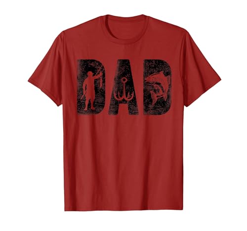 Fishing Gifts for Dad Father's Day Fisherman Fishing Dad Birthday Classic Bold Font Fish Daddy T-Shirt - size chart