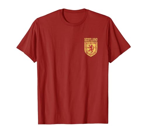 SCOTLAND COAT OF ARMS LION SCOT SCOTTISH Scottish Lion Emblem Scotland Flag Coat of ARMS Independence T-Shirt - size chart