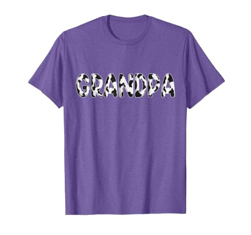 Cow Pattern Print Family Matching Birthday Shirts Cow Grandpa Birthday Family Matching Fathers Day Boy Girl T-Shirt - size