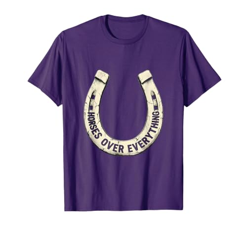 Mademark Horses Over Everything Equestrian Design T-Shirt - Men - size chart