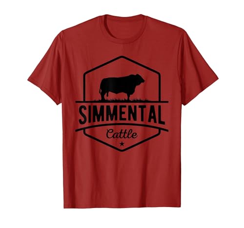 Funny Farmer Gift for Simmental Cattle Cow Farmer - Simmental Cattle T-Shirt - size chart