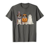Funny Retro St. Bernard mom Halloween Witch Spooky Ghost Saint Bernard Pumpkin Halloween Dog Lover T-Shirt - size chart