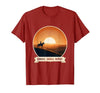 Mademark Sunrise Saddle Repeat Horse Rider Silhouette Design T-Shirt - Men - size chart