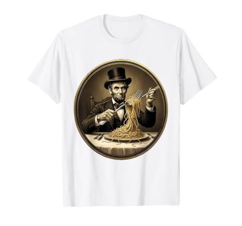 Mademark Funny Monkey Eating Spaghetti With Fork Illustration T-Shirt - Men - size chart