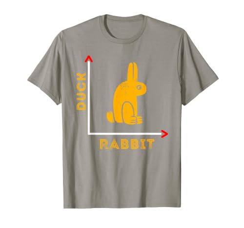 Wittgensteins Rabbit Duck Illusion Physics Nerd Math Geek T-Shirt — design detail
