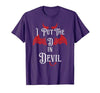 I Put the D in Devil Tees I Put the D in Devil Funny Halloween Matching Couple T-Shirt - size chart