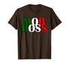 Italian Yeah B Mob Boss Italian Flag 1920s Costume Mafia Party T-Shirt - size chart