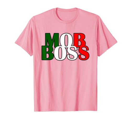 Italian Yeah B Mob Boss Italian Flag 1920s Costume Mafia Party T-Shirt - size chart