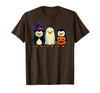 Nerrrdy Penguin Witch Ghost Pumpkin Men Women Kids Funny Halloween T-Shirt - size chart