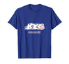 Bad Mood Sleeping Cow Tee Moooody Cow Beef Milk Farm Animals T-Shirt - size chart