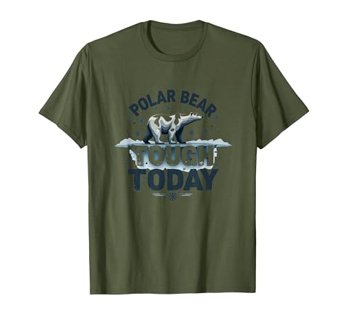 Mademark Polar Bear Tough Today Cool Arctic Design T-Shirt - size chart