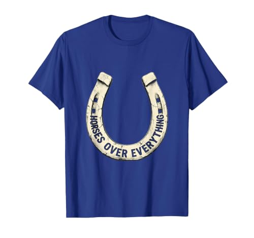 Mademark Horses Over Everything Equestrian Design T-Shirt - Men - size chart