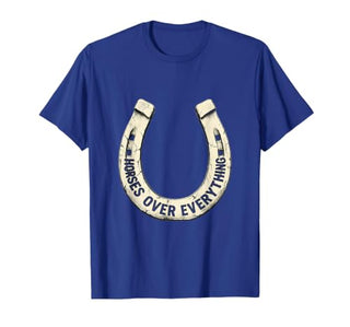 Mademark Horses Over Everything Equestrian Design T-Shirt - Men - size chart