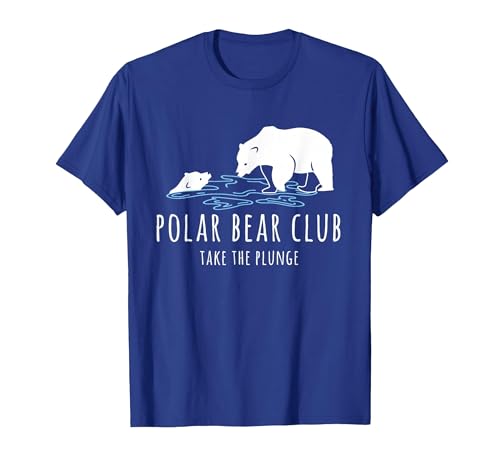 Global Warming Awareness Arctic Winter Ice Polar Bear Club Take The Plunge Ice Bear T-Shirt - size chart