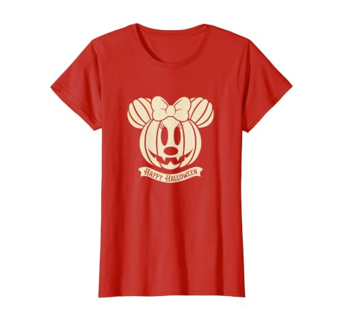 Disney Minnie Mouse Pumpkin Happy Halloween T-Shirt - size chart
