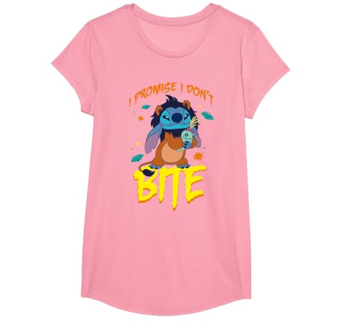 Disney Stitch Scar Costume I Promise I Don't Bite Halloween T-Shirt - size chart