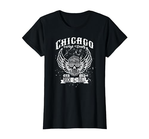 Camelot71 Chicago Classic Retro Vintage Illinois Windy Rock'n'Roll T-Shirt - size chart