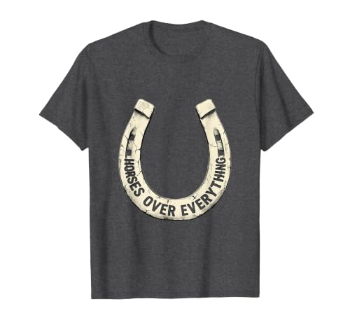 Mademark Horses Over Everything Equestrian Design T-Shirt - Men - size chart