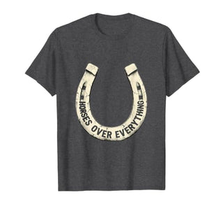 Mademark Horses Over Everything Equestrian Design T-Shirt - Men - size chart