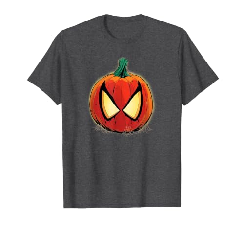 Marvel Spider-Man Halloween Spooky Pumpkin Jack-o'-Lantern T-Shirt - size chart