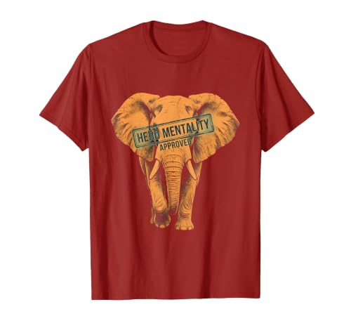Mademark Herd Mentality Approved Elephant Design T-Shirt - Men - size chart