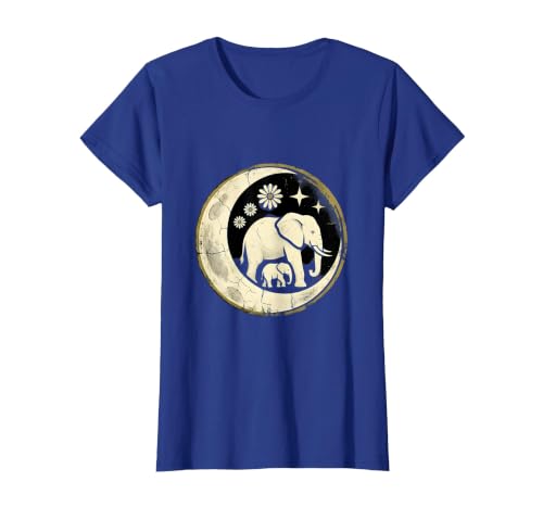 Mademark Mama and Baby Elephant Walking Together T-Shirt - Women - size chart