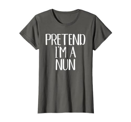 Funny Halloween Group Matching Costumes Idea Pretend I'm A Nun Costume Family Funny Halloween Party T-Shirt - size chart