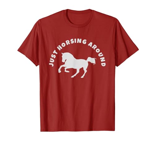Horse Lovers Tees and Apparel Just Horsing Around Horse Lovers T-Shirt - Men - size chart