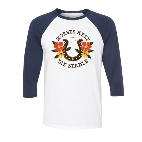 TeesAndTankYou Horses Keep Me Stable Three-Quarter Raglan Sleeve Baseball Shirt Unisex - size chart