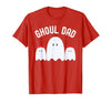 Ghoul Dad, Halloween Daddy Ghost Father of Two Ghost Girls T-Shirt - size chart