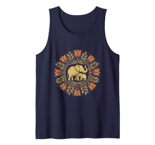 Mademark Mother Elephant Nudging Newborn Calf Maternity Tank Top - Men - size chart