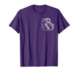 MyAnimal - Your Favourite Animal Wear Lion Head - Cool Portrait of a Proud Lion on Chest T-Shirt - size chart