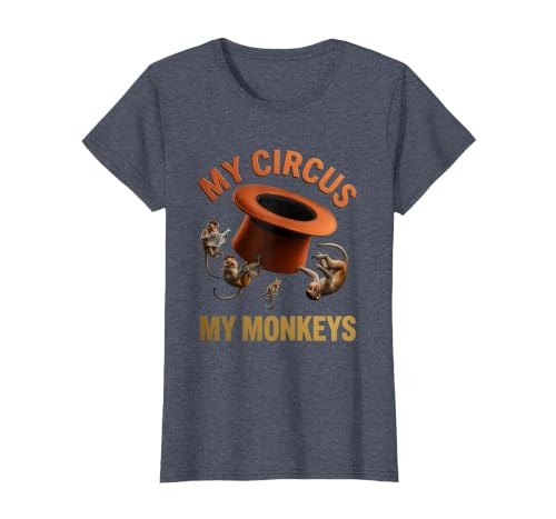 Mademark My Circus My Monkeys Funny Women Design T-Shirt - Women - size chart