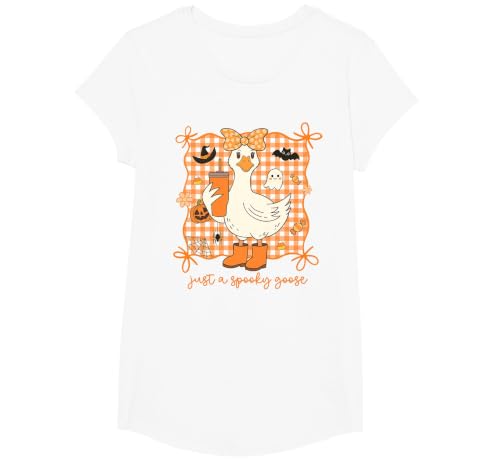 Just A Spooky Goose Halloween Goose Just A Spooky Goose Halloween Silly Goose Funny Halloween T-Shirt - size chart